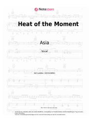 Noten, Akkorde Asia - Heat of the Moment