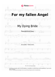 Noten, Akkorde My Dying Bride - For my fallen Angel