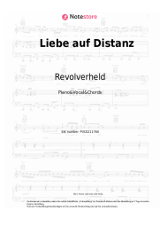 Noten, Akkorde Revolverheld, Antje Schomaker - Liebe auf Distanz