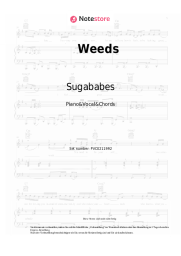 Noten, Akkorde Sugababes - Weeds