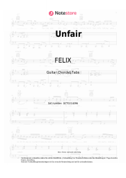 Noten, Akkorde FELIX - Unfair