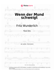 Noten, Akkorde Fritz Wunderlich - Wenn der Mund schweigt (Composer: Hans Anders)