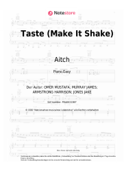 Noten, Akkorde Aitch - Taste (Make It Shake)