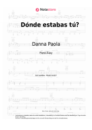 Noten, Akkorde Danna Paola - Dónde estabas tú?