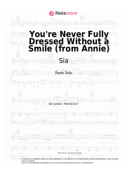 Noten, Akkorde Sia - You're Never Fully Dressed Without a Smile (from Annie)