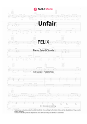Noten, Akkorde FELIX - Unfair