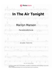 Noten, Akkorde Marilyn Manson - In The Air Tonight