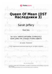 Noten, Akkorde Sarah Jeffery - Queen of Mean (OST Descendants 3)