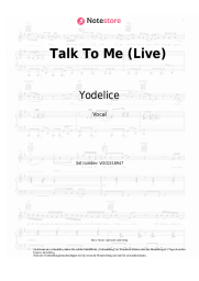 Noten, Akkorde Yodelice - Talk To Me (Live)