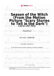 Noten, Akkorde Lana Del Rey - Season of the Witch (From the Motion Picture Scary Stories to Tell in the Dark)