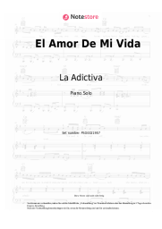 Noten, Akkorde La Adictiva - El Amor De Mi Vida