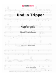 Noten, Akkorde Kupfergold - Und 'n Tripper