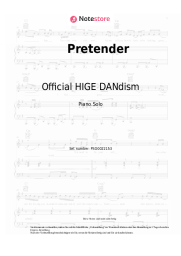 Noten, Akkorde Official HIGE DANdism - Pretender