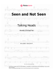 Noten, Akkorde Talking Heads - Seen and Not Seen
