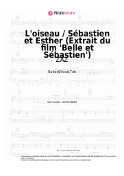 Noten, Akkorde ZAZ, Armand Amar, Guillaume Begni - L'oiseau / Sébastien et Esther (Extrait du film 'Belle et Sébastien')
