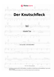 Noten, Akkorde Ixi - Der Knutschfleck