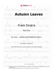 Noten, Akkorde Frank Sinatra - Autumn Leaves