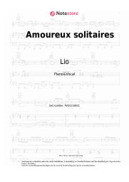 Noten, Akkorde Lio - Amoureux solitaires
