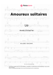 Noten, Akkorde Lio - Amoureux solitaires