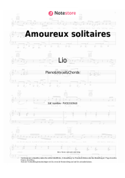 Noten, Akkorde Lio - Amoureux solitaires