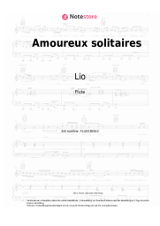 Noten, Akkorde Lio - Amoureux solitaires
