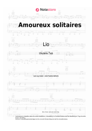 Noten, Akkorde Lio - Amoureux solitaires