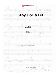 Noten, Akkorde Cuco - Stay For a Bit