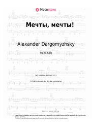 Noten, Akkorde Alexander Dargomyzhsky - Dreams, dreams!
