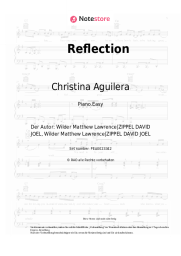 Noten, Akkorde Christina Aguilera - Reflection