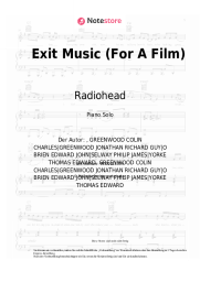 Noten, Akkorde Radiohead - Exit Music (For A Film)
