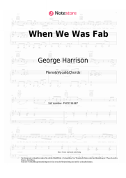 Noten, Akkorde George Harrison - When We Was Fab