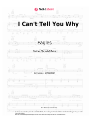 Noten, Akkorde Eagles - I Can't Tell You Why