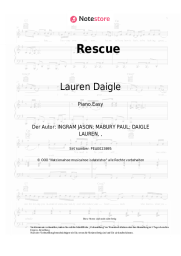 Noten, Akkorde Lauren Daigle - Rescue