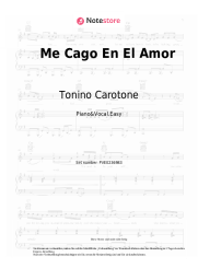 Noten, Akkorde Tonino Carotone - Me Cago En El Amor