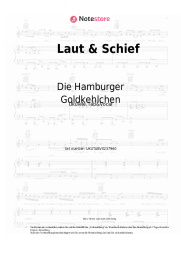 Noten, Akkorde Die Hamburger Goldkehlchen - Laut & Schief