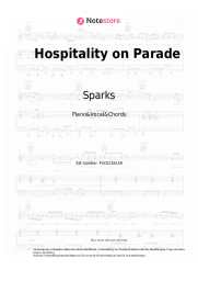 Noten, Akkorde Sparks - Hospitality on Parade