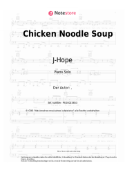 Noten, Akkorde J-Hope, Becky G - Chicken Noodle Soup