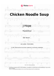 Noten, Akkorde J-Hope, Becky G - Chicken Noodle Soup