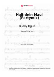 Noten, Akkorde Buddy Ogün, Bob Daisy, Evelyn Weigert, Tom Beck - Halt dein Maul (Partymix)