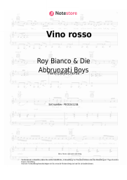 Noten, Akkorde Roy Bianco & Die Abbrunzati Boys - Vino rosso