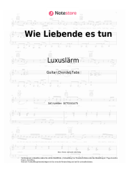 Noten, Akkorde Luxuslärm - Wie Liebende es tun