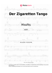 Noten, Akkorde Missfits - Der Zigaretten Tango