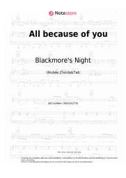 Noten, Akkorde Blackmore's Night - All because of you