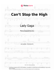 Noten, Akkorde Lady Gaga - Can’t Stop the High