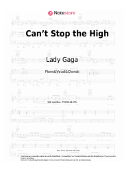 Noten, Akkorde Lady Gaga - Can’t Stop the High