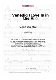 Noten, Akkorde Vanessa Mai - Venedig (Love Is in the Air)