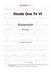 Noten, Akkorde Bustamante, Ana Guerra - Desde Que Te VI
