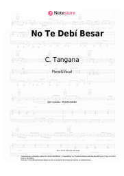 Noten, Akkorde C. Tangana, Paloma Mami, Alizzz - No Te Debí Besar