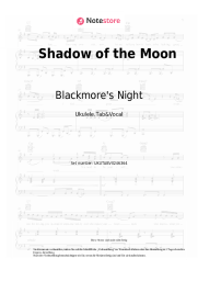 Noten, Akkorde Blackmore's Night - Shadow of the Moon