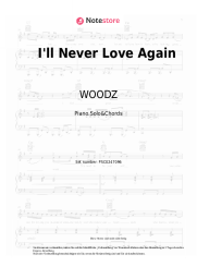 Noten, Akkorde WOODZ - I'll Never Love Again